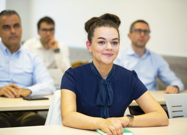 student listening