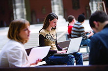 Girl with laptop