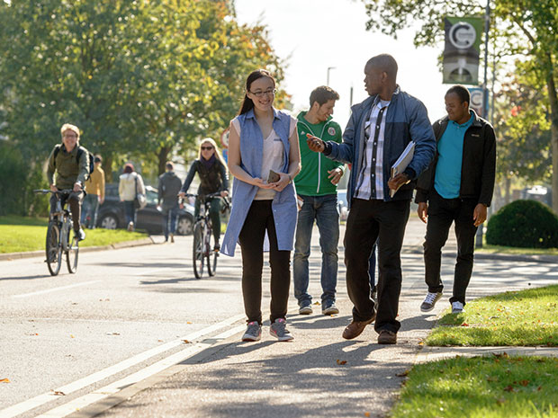 Students on campus